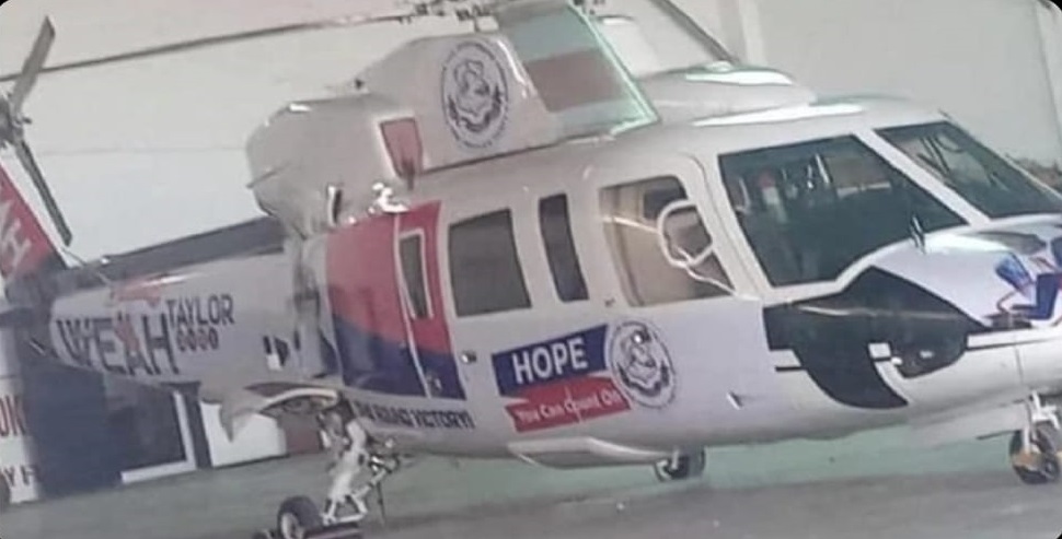 WEAH ACQUIRES HELICOPTER TO ENHANCE CAMPAIGN TRAIL IN SOUTHEASTERN LIBERIA