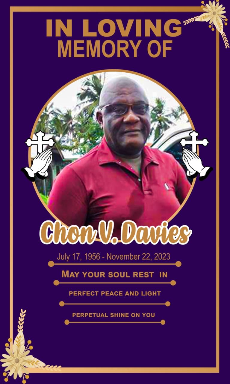 FUNERAL ARRANGEMENTS OVER THE REMAINS OF THE LATE CHON VASCO DAVIES