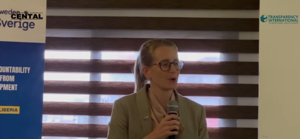 MADAM NIKOLINA STALHAND CALLS FOR STRONGER ACTION AGAINST CORRUPTION IN LIBERIA