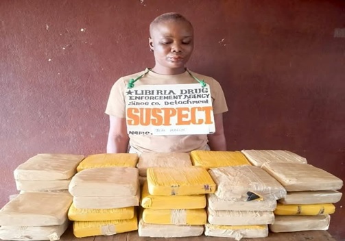 LDEA ARRESTS WOMAN IN SINOE COUNTY WITH OVER 24 KILOGRAMS OF MARIJUANA LDEA ARRESTS WOMAN IN SINOE COUNTY WITH OVER 24 KILOGRAMS OF MARIJUANA
