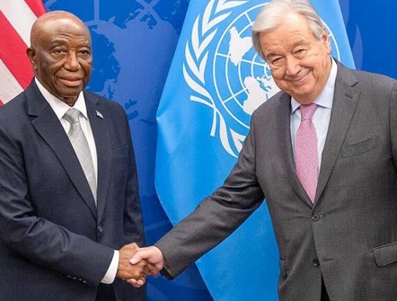PRESIDENT BOAKAI HOLDS BILATERAL TALKS WITH UN SECRETARY-GENERAL ON PEACE, CLIMATE, AND LIBERIA’S SECURITY COUNCIL ROLE