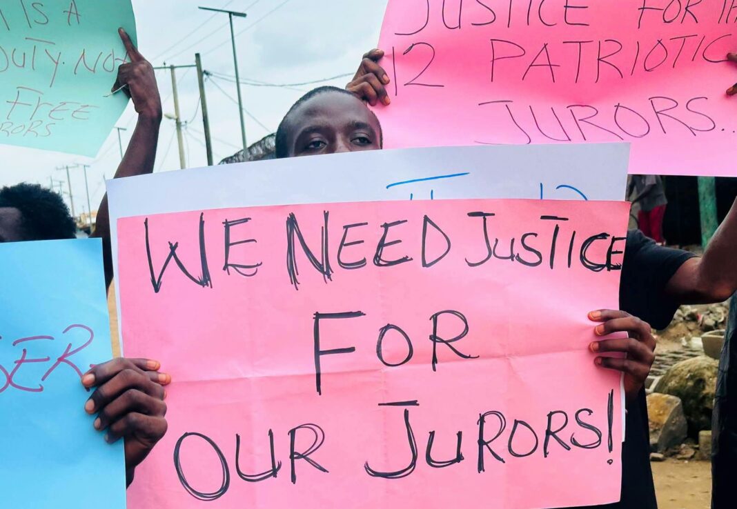 LIBERIA: PROTESTERS DEMAND RELEASE OF 12 DETAINED JURORS IN SAMUEL TWEAH CASE LIBERIA: PROTESTERS DEMAND RELEASE OF 12 DETAINED JURORS IN SAMUEL TWEAH CASE